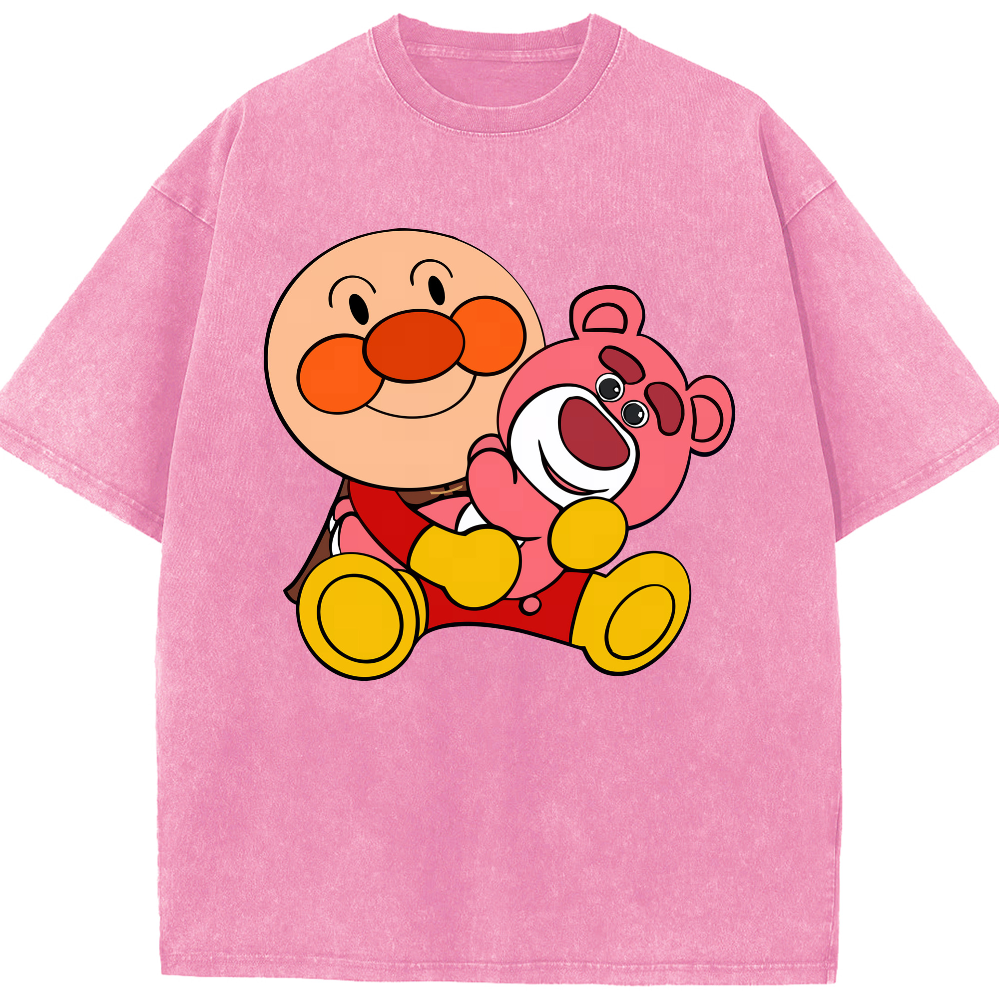 （画像用） アンパンマン Anpanman 綿100% ヴィンテージ風 半袖Tシャツ（フロントプリント）